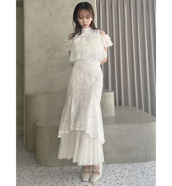 dazzlin「チュールレイヤードレースマーメイドスカート」|スカート|