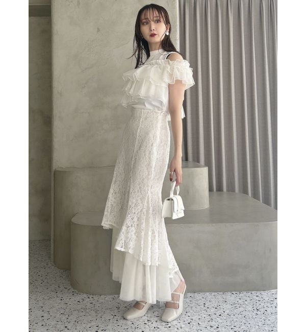 dazzlin「チュールレイヤードレースマーメイドスカート」|スカート|