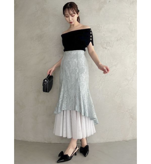dazzlin「チュールレイヤードレースマーメイドスカート」|スカート|