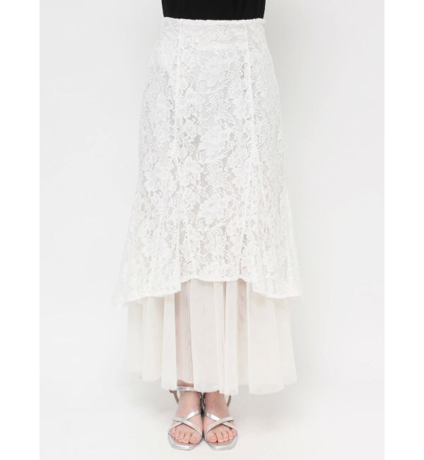 dazzlin「チュールレイヤードレースマーメイドスカート」|スカート|