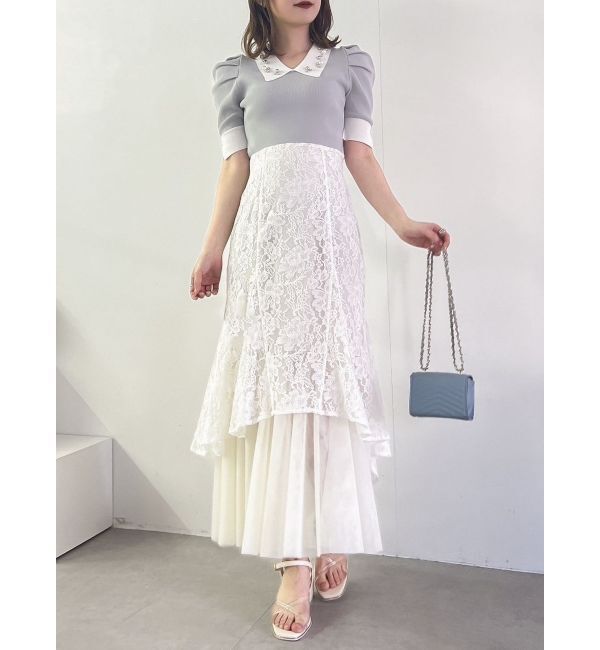 dazzlin「チュールレイヤードレースマーメイドスカート」|スカート|