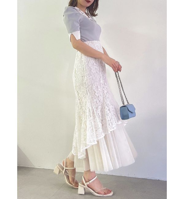 dazzlin「チュールレイヤードレースマーメイドスカート」|スカート|