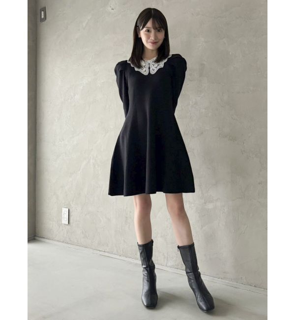 dazzlin「レースカラーフレアワンピース」|ワンピース|