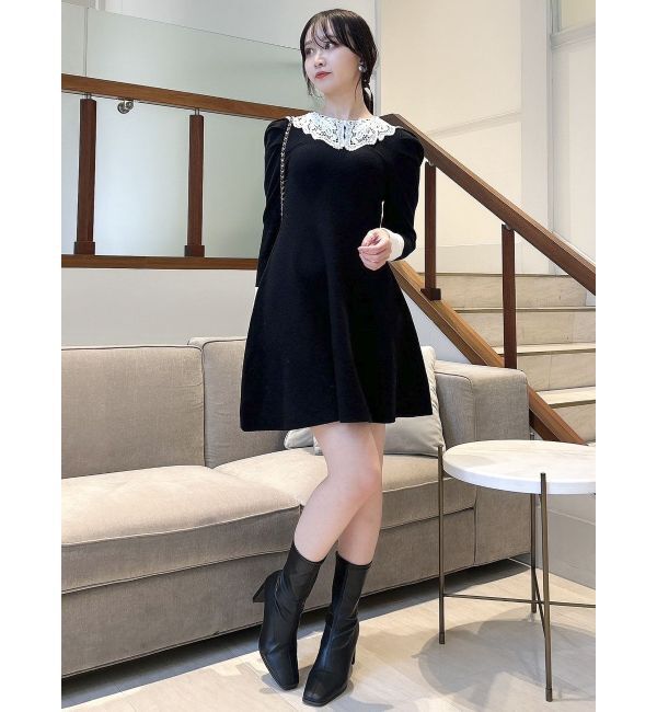 dazzlin「レースカラーフレアワンピース」|ワンピース|