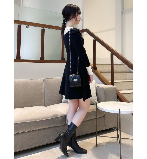 dazzlin「レースカラーフレアワンピース」|ワンピース|