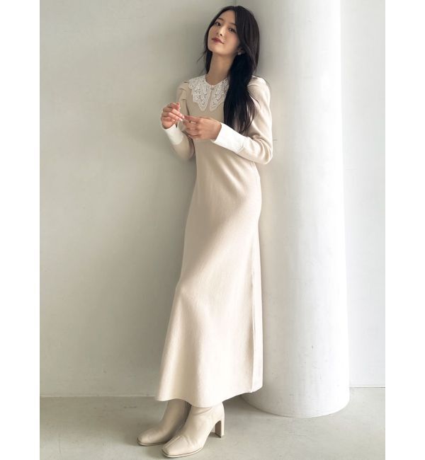 dazzlin「レースカラーフレアワンピース」|ワンピース|