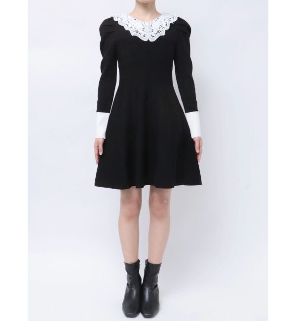 dazzlin「レースカラーフレアワンピース」|ワンピース|