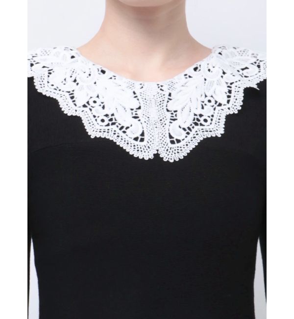 dazzlin「レースカラーフレアワンピース」|ワンピース|