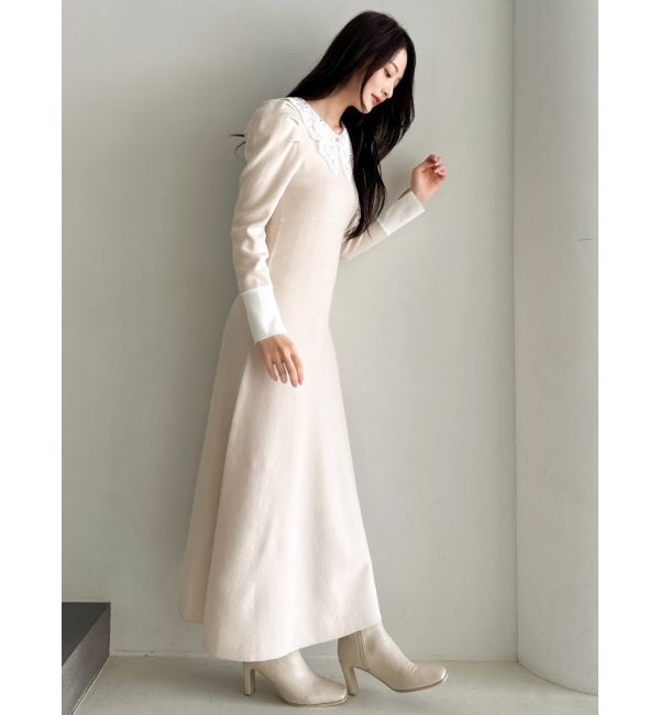 dazzlin「レースカラーフレアワンピース」|ワンピース|