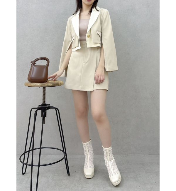 dazzlin「【セットアップ対応】レイヤードライクショートジャケット」|テーラードジャケット|