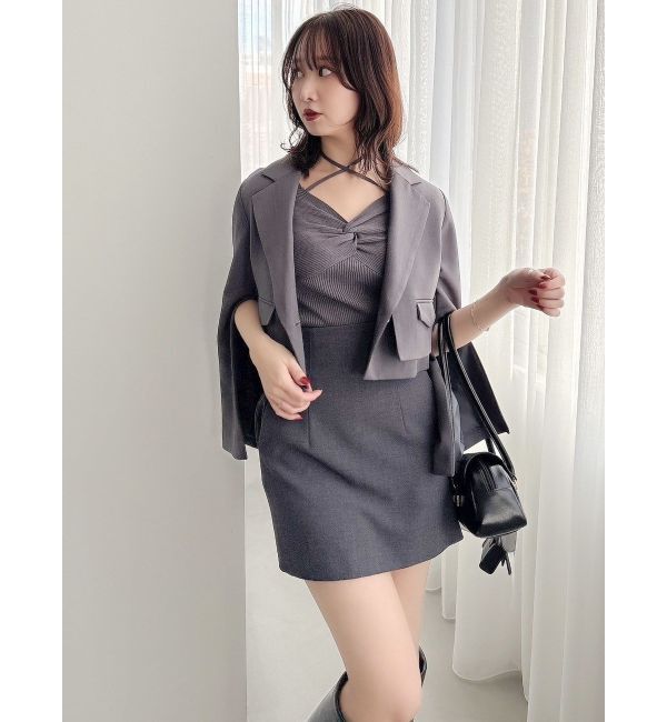 dazzlin「【セットアップ対応】レイヤードライクショートジャケット」|テーラードジャケット|