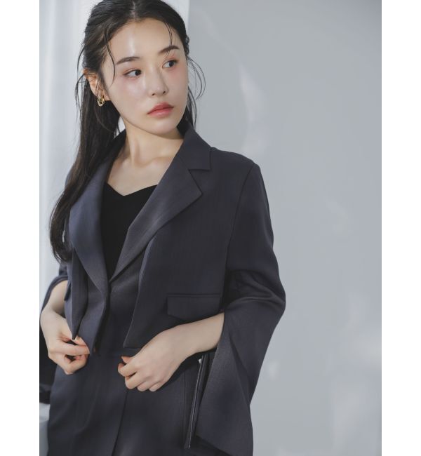 dazzlin「【セットアップ対応】レイヤードライクショートジャケット」|テーラードジャケット|
