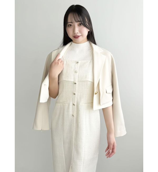 dazzlin「【セットアップ対応】レイヤードライクショートジャケット」|テーラードジャケット|