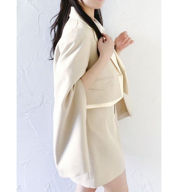 dazzlin「【セットアップ対応】レイヤードライクショートジャケット」|テーラードジャケット|