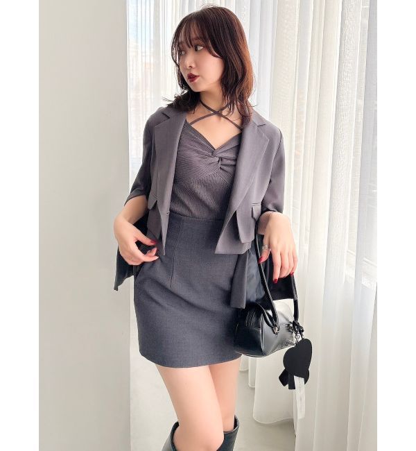 dazzlin「【セットアップ対応】レイヤードライクショートジャケット」|テーラードジャケット|