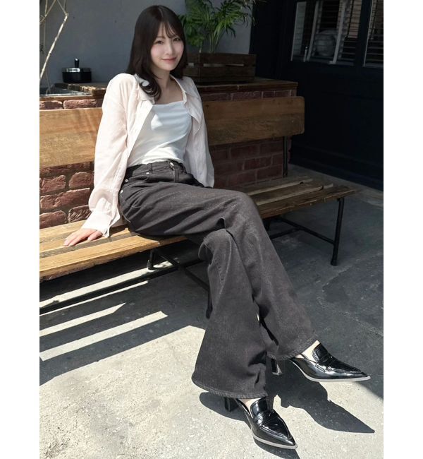 dazzlin「【骨格ウェーブ向け】フレアデニムパンツ」|デニム|