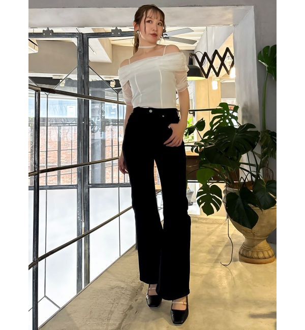 dazzlin「【骨格ウェーブ向け】フレアデニムパンツ」|デニム|