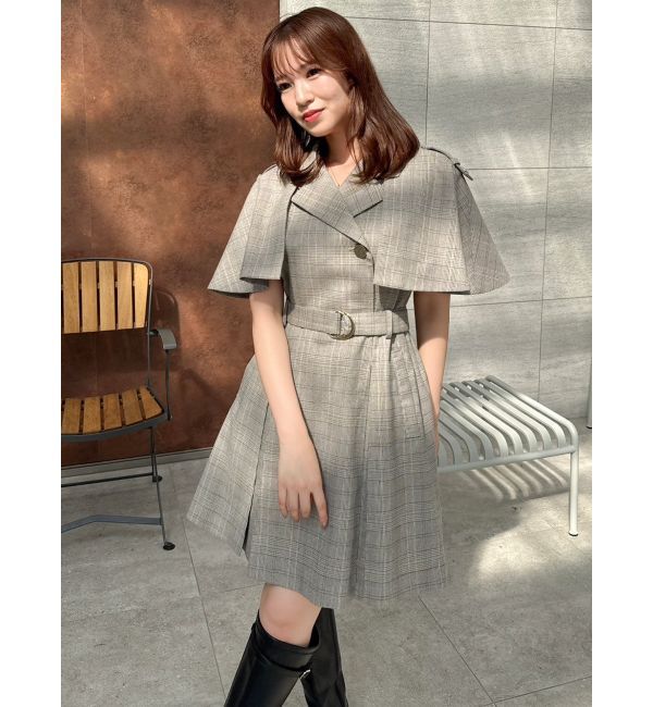dazzlin「【WEB限定カラーあり】ケープトレンチミニワンピース」|ワンピース|