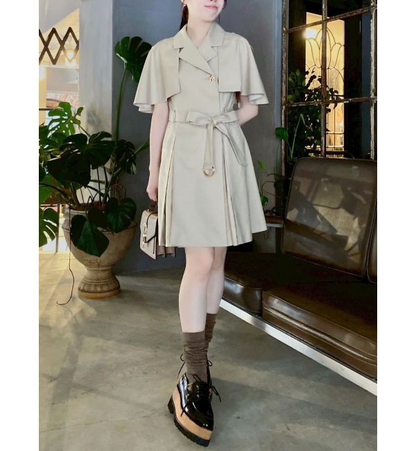 dazzlin「【WEB限定カラーあり】ケープトレンチミニワンピース」|ワンピース|