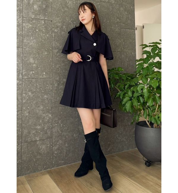 dazzlin「【WEB限定カラーあり】ケープトレンチミニワンピース」|ワンピース|