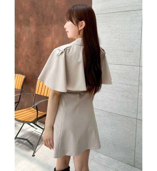 dazzlin「【WEB限定カラーあり】ケープトレンチミニワンピース」|ワンピース|