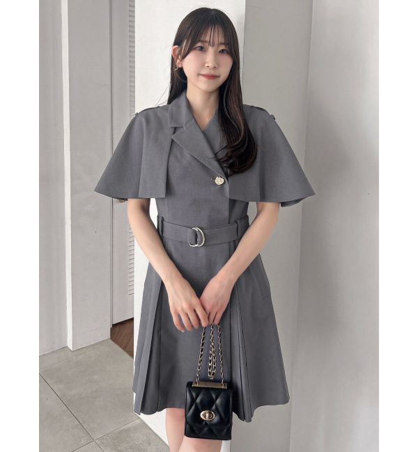 dazzlin「【WEB限定カラーあり】ケープトレンチミニワンピース」|ワンピース|