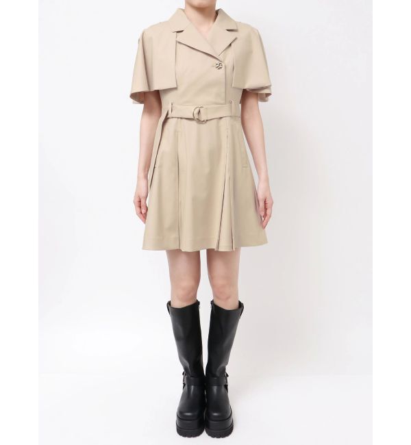 dazzlin「【WEB限定カラーあり】ケープトレンチミニワンピース」|ワンピース|
