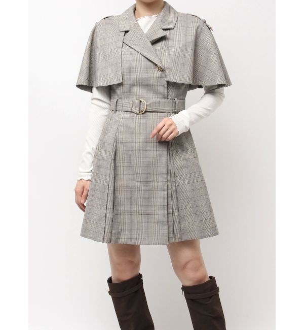 dazzlin「【WEB限定カラーあり】ケープトレンチミニワンピース」|ワンピース|
