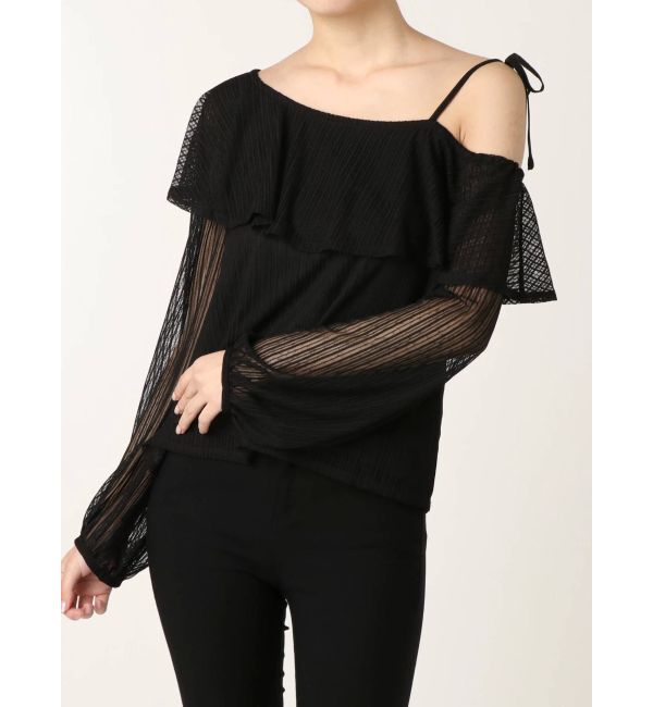 EMODA「チュールアシンメトリートップス」|Tシャツ・カットソー|