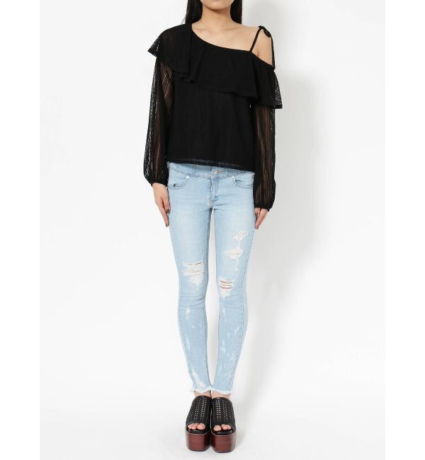 EMODA「チュールアシンメトリートップス」|Tシャツ・カットソー|