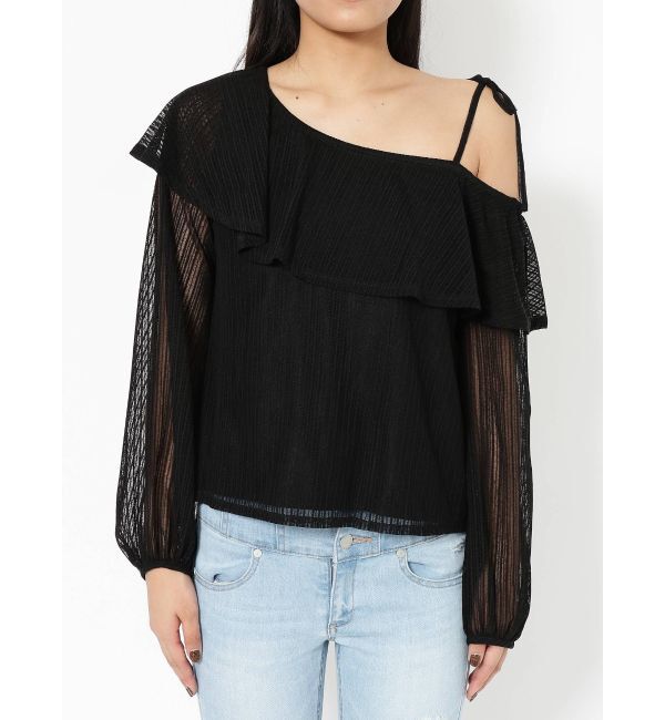 EMODA「チュールアシンメトリートップス」|Tシャツ・カットソー|