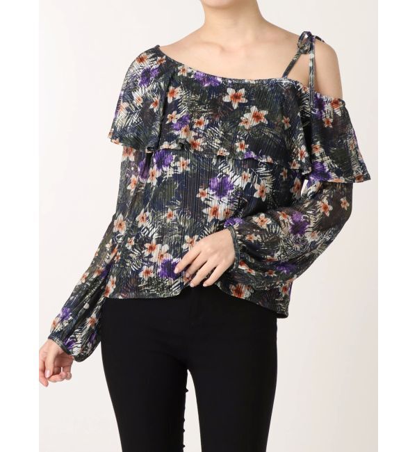 EMODA「チュールアシンメトリートップス」|Tシャツ・カットソー|ミックス