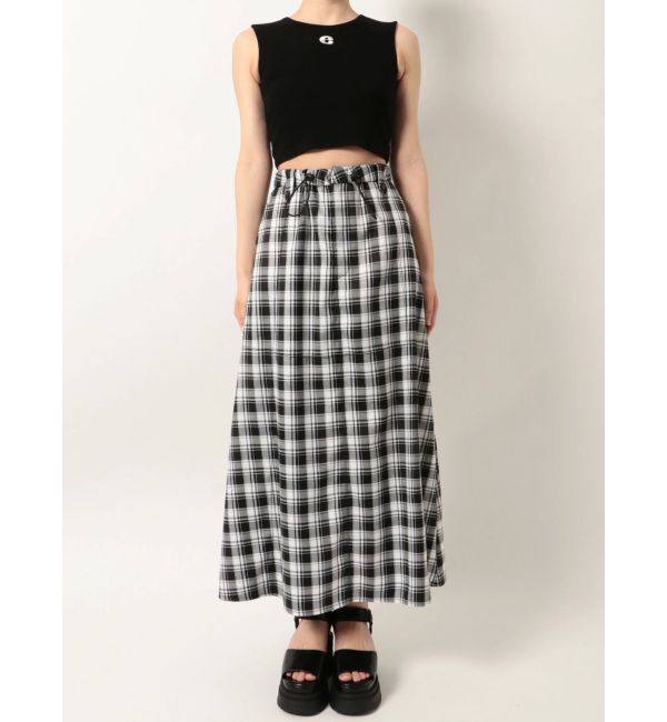 EMODA「ナイロンフレアマキシスカート」|スカート|