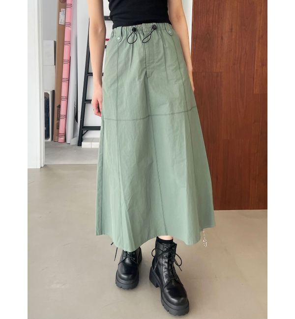 EMODA「ナイロンフレアマキシスカート」|スカート|