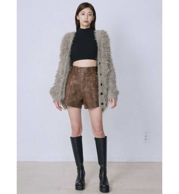 EMODA「フェイクレザーハイウエストショートパンツ」|その他|