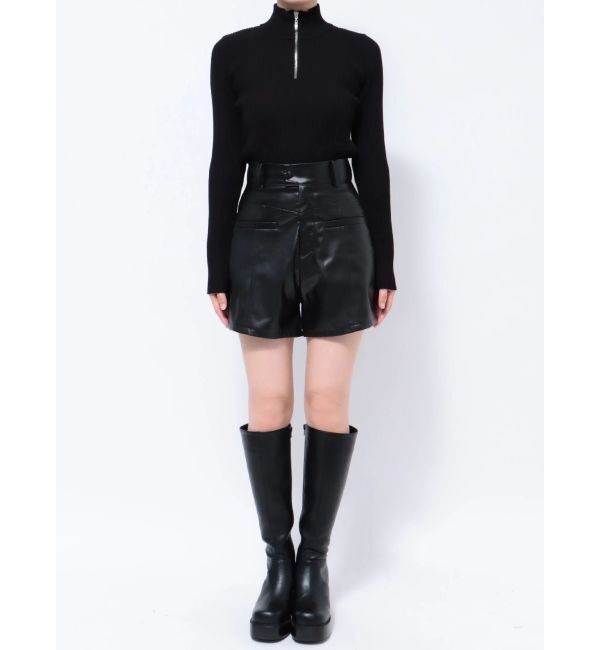 EMODA「フェイクレザーハイウエストショートパンツ」|その他|