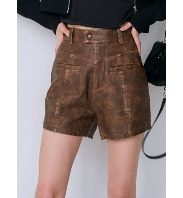 EMODA「フェイクレザーハイウエストショートパンツ」|その他|