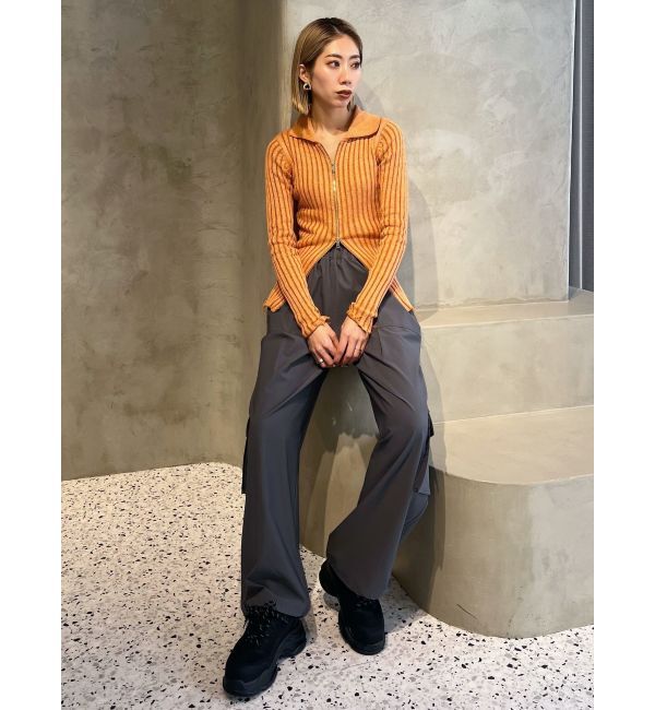 EMODA「クラッシュリブジップフィットニット」|ニット・セーター|