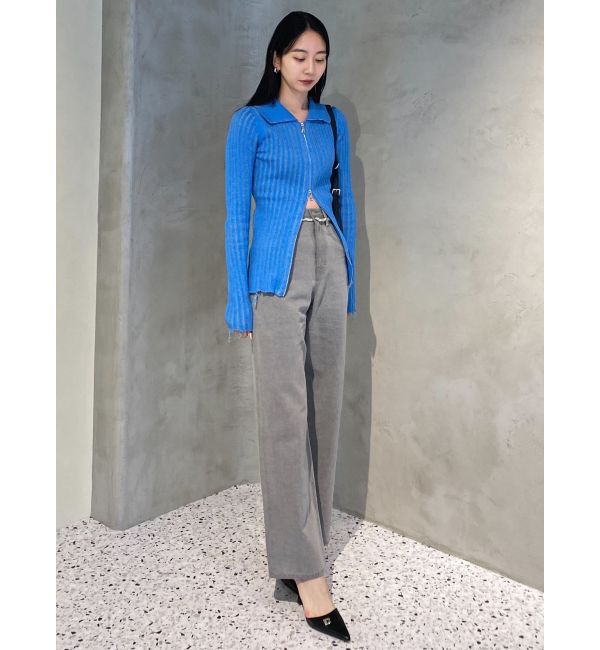 EMODA「クラッシュリブジップフィットニット」|ニット・セーター|