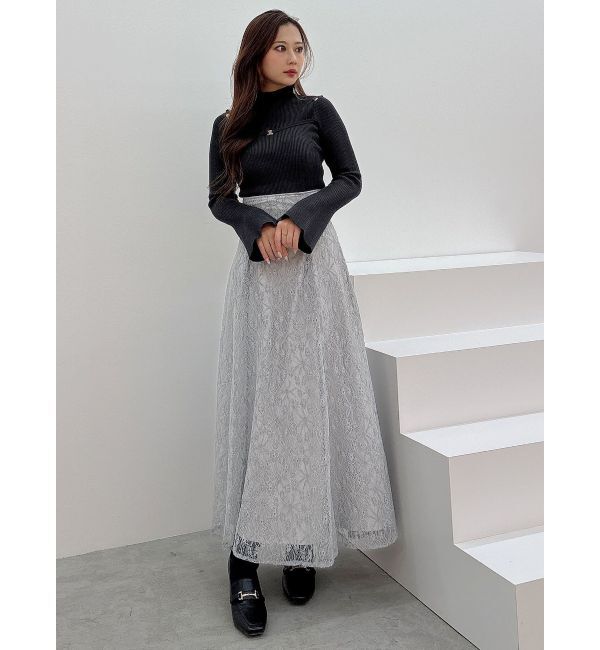 MERCURYDUO「レースフレアスカート」|スカート|