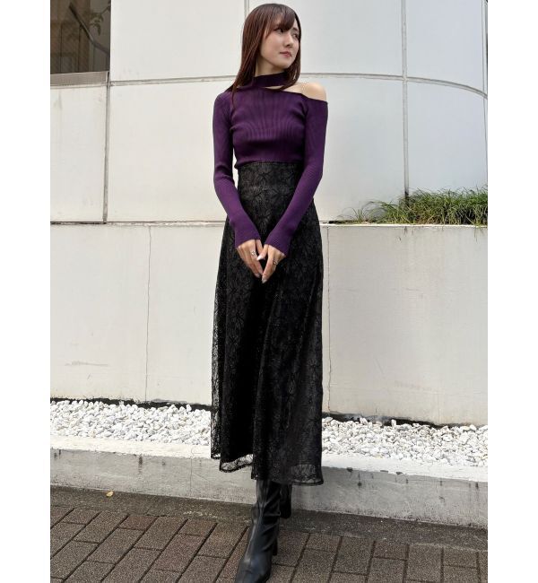 MERCURYDUO「レースフレアスカート」|スカート|