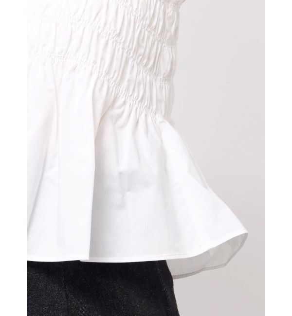 MERCURYDUO「シャーリングフリルバックシャンブラウス」|シャツ・ブラウス|