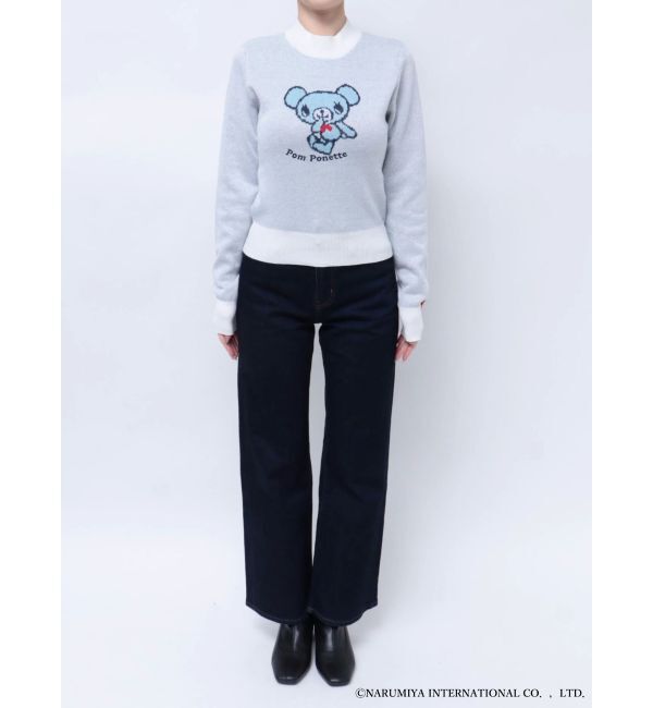 MERCURYDUO「【ポンポネットジュニアコラボ】 ミントくんジャカードニット」|ニット・セーター|