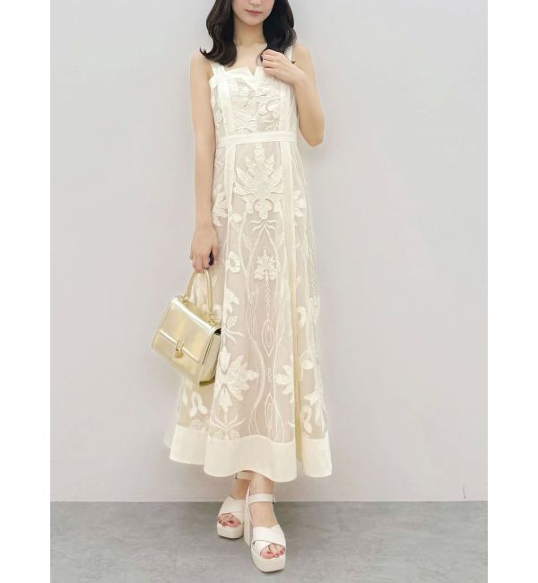 MERCURYDUO「【追加生産/新色追加】カットワークレースキャミワンピース」|ワンピース|