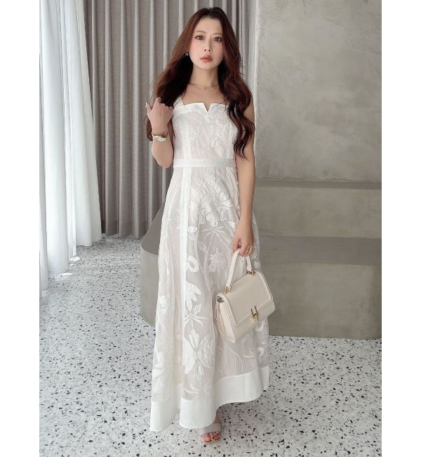 MERCURYDUO「【追加生産/新色追加】カットワークレースキャミワンピース」|ワンピース|