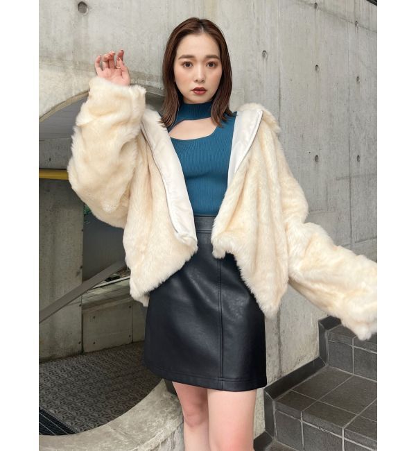 MURUA「フェイクレザーミニスカート」|スカート|