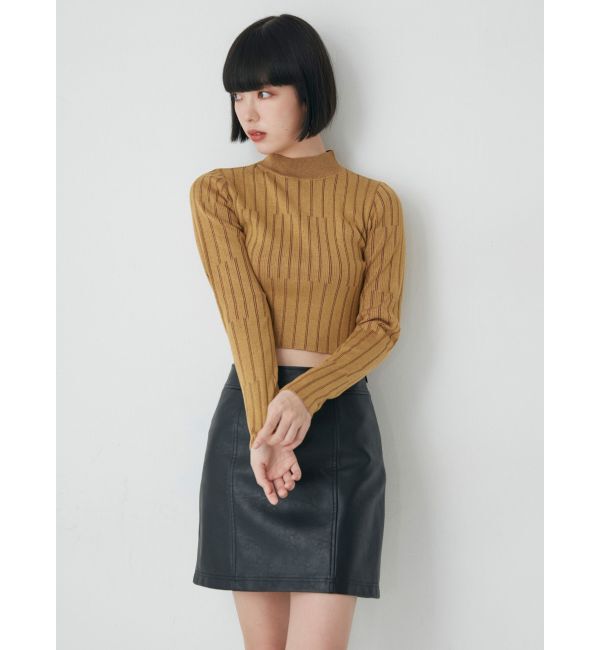 MURUA「フェイクレザーミニスカート」|スカート|