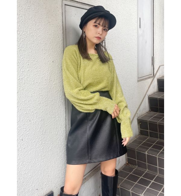 MURUA「フェイクレザーミニスカート」|スカート|