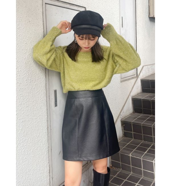 MURUA「フェイクレザーミニスカート」|スカート|