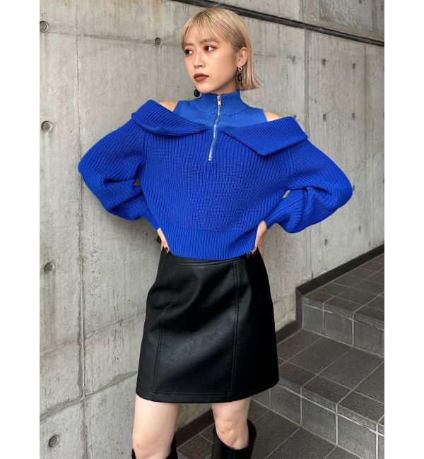 MURUA「フェイクレザーミニスカート」|スカート|